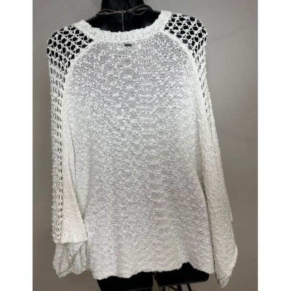 O'Neil Womens Pullover Poncho Knit Sweater V-Neck Size XS White - Picture 4 of 6